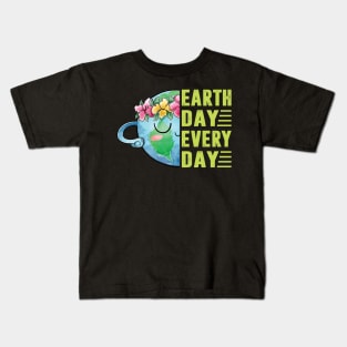 Earth Day Everyday Retro Environmental Earth Day Kids Women Kids T-Shirt